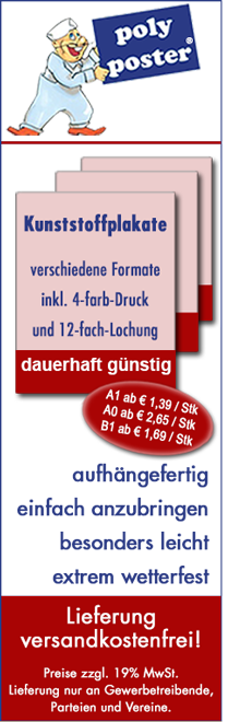 Polyposter verschiedene Formate Anzeige Polyposter